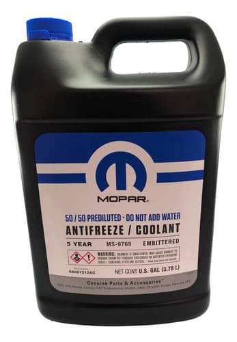 Líquido Refrigerante 5 Años Mopar Galón Naranja 50/50 Naranja